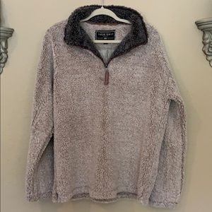 Men’s heavy sherpa 1/4 zip pullover